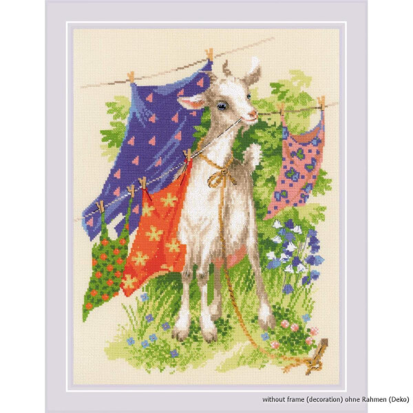 Набор для вышивания крестом Риолис "Нахальный козел", схема оплаты, 30х40 см