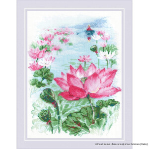 Riolis Counted cross stitch kit Lotus Field. Fisher...
