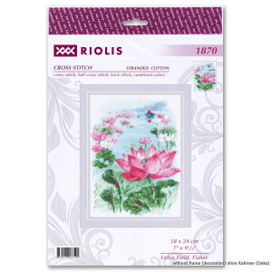 Riolis Counted cross stitch kit Lotus Field. Fisher...