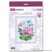 Riolis kruissteek set "Lotusveld. Visser", betalingspatroon, 18x24cm
