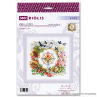 Riolis Set punto croce "Compass", motivo numerico, 30x30cm