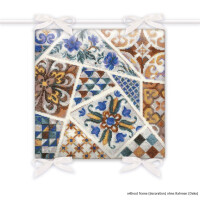 Riolis Juego de punto de cruz "Mosaico de almohadas", dibujo numerado, 40x40cm
