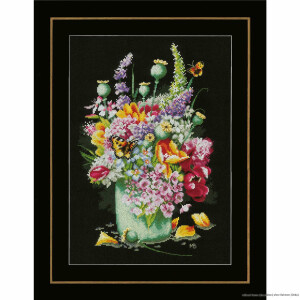 Lanarte Set punto croce "Colourful bouquet of...