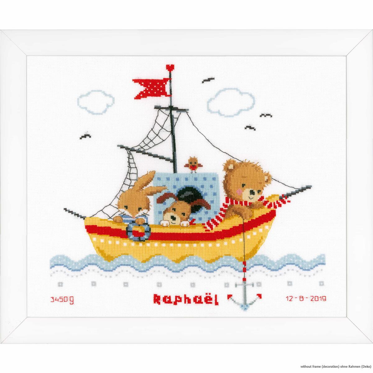 Vervaco cross stitch kit "Boat sailing I",...