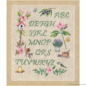 Vervaco cross stitch kit "Garden alphabet",...