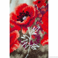 Vervaco cross stitch kit "Girl in a poppy field", counted, DIY