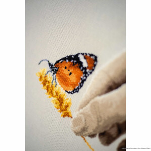 Vervaco Set punto croce "Hand & Butterfly", schema di conteggio