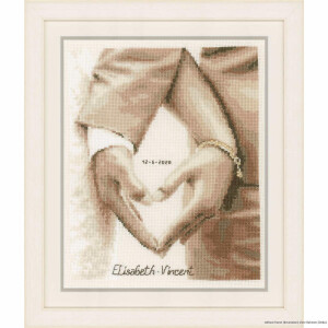 Vervaco cross stitch kit "Heart of the newlyweds", counted, DIY