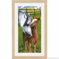 Vervaco cross stitch kit "Horse & foal", counted, DIY