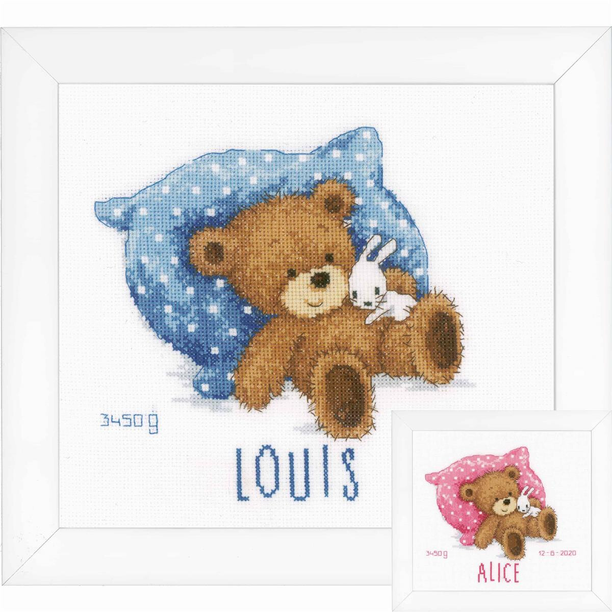 Vervaco cross stitch kit "Sweet bear", counted,...
