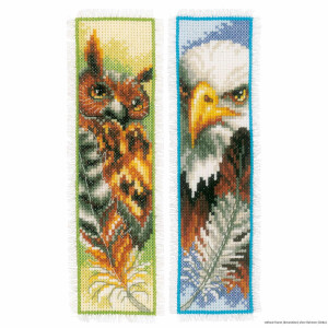 Vervaco Bookmark cross stitch kit "Eagle & owl...