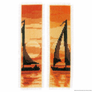Vervaco Bookmark cross stitch kit "Sailing at sunset...