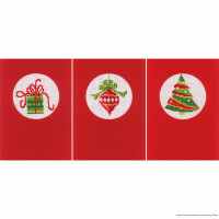 Vervaco Greeting card cross stitch kit "Christmas set of 3", counted, DIY