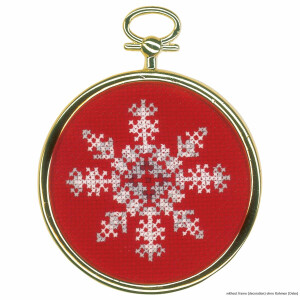 Vervaco Miniature cross stitch kit "Ice star set of 3", counted, DIY