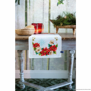 Vervaco table runner cross stitch kit "Christmas...