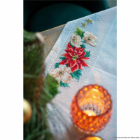 Набор для вышивания крестом скатерти Vervaco "Рождественская звезда", счетная схема