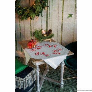 Vervaco tablecloth cross stitch kit "Christmas...
