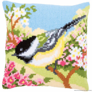 Vervaco cross stitch kit cushion "Bird in the...