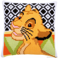 Vervaco cross stitch kit cushion "Disney Simba", stamped, DIY