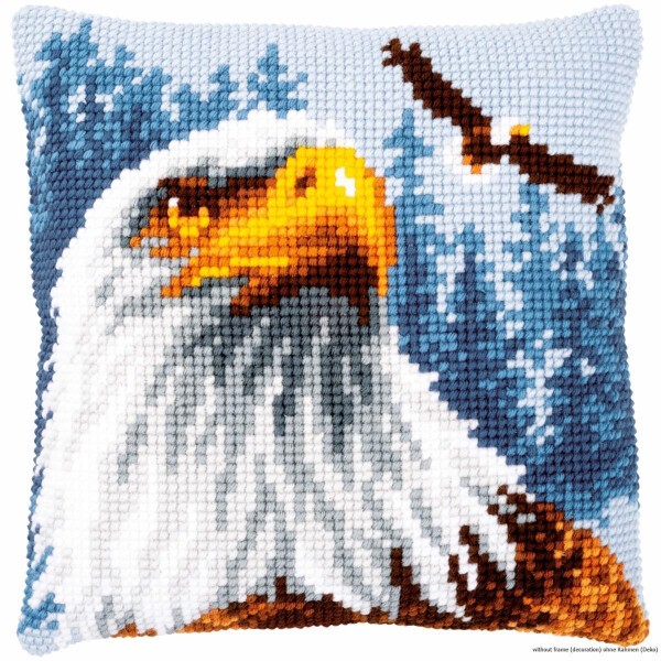 Vervaco cross stitch kit cushion "Eagle", stamped, DIY