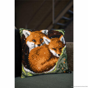 Vervaco cross stitch kit cushion "Foxes",...