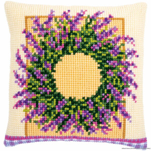 Vervaco cross stitch kit cushion "Lavender...