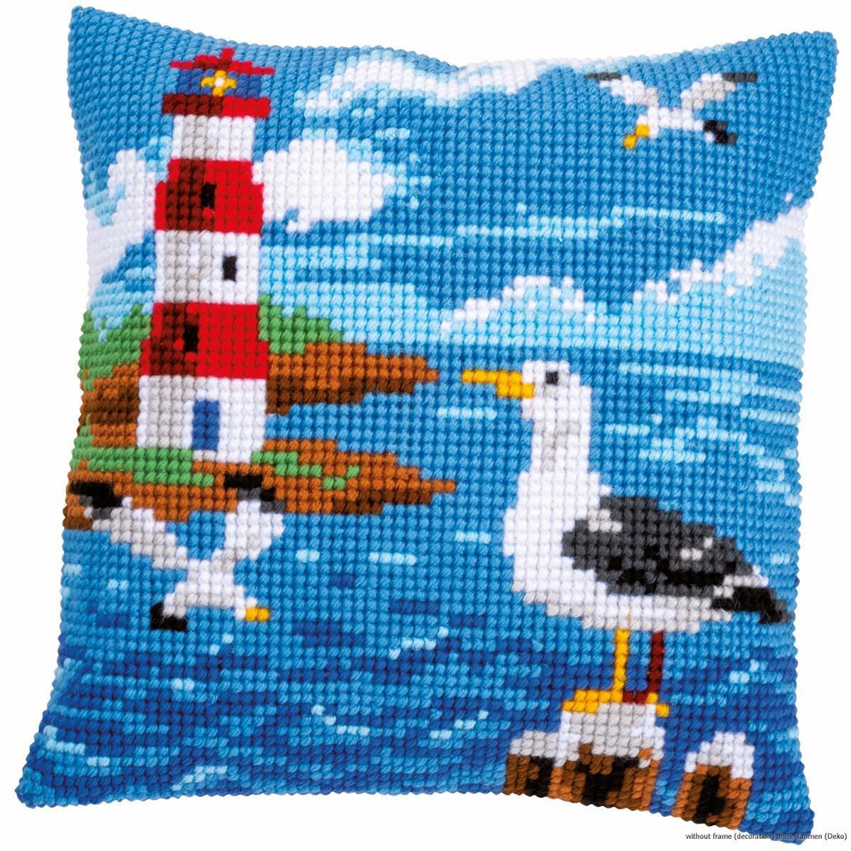 Vervaco cross stitch kit cushion "Lighthouse and...