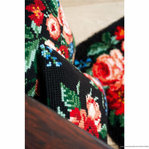 Подушка для вышивания крестом Vervaco "Роза", рисунок предварительно нарисован