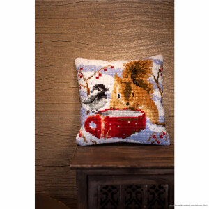 Vervaco cross stitch kit cushion "Squirrel and...
