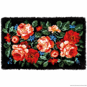 Vervaco Latch hook kit rug "Roses"