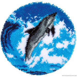 Vervaco Latch hook kit shaped rug "Dolphin"