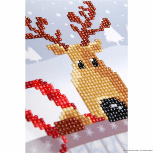 Vervaco Diamond painting kit Greeting card "Reindeer"