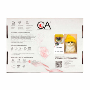 Снятый с производства набор алмазной живописи CdA "Милый котенок" 19 x 27 см, DE004