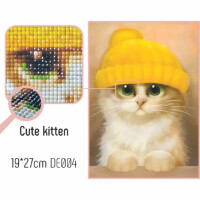 CdA Diamond Embroidery Kit "Cute kitten" 19 x 27cm, DE004