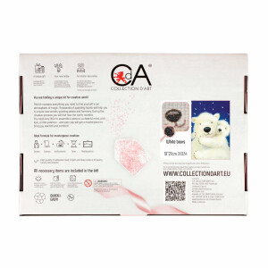 Auslaufmodell CdA Diamanten Malerei Set "Weiße Bären" 19 x 27cm, DE034