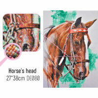 Collection D-Art diamanten schilderset "paardenkop" 27 x 38cm, de080