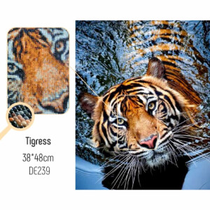 CdA Diamond Embroidery Kit "Tigress" 48 x 38cm,...