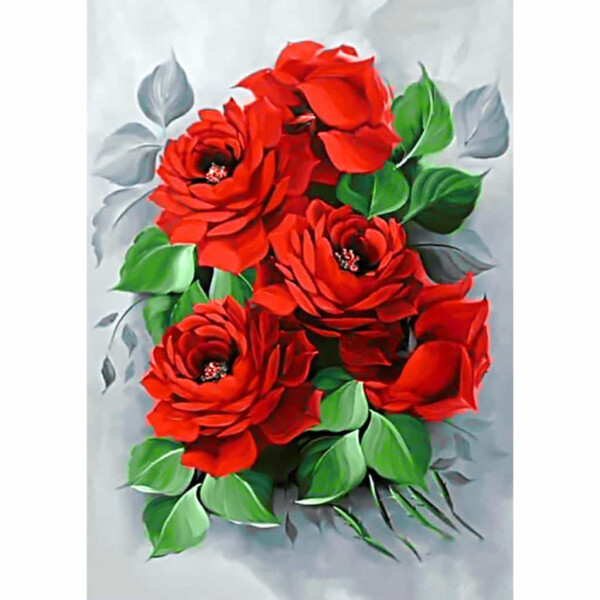 CdA Juego de pintura de diamantes "Rosas elegantes" 27 x 38cm, en309