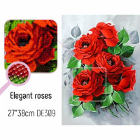 CdA Juego de pintura de diamantes "Rosas elegantes" 27 x 38cm, en309