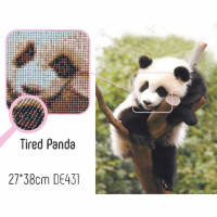 CdA Juego de pintura de diamantes "Panda cansado" 27 x 38cm, es431