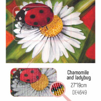 CdA Diamond Embroidery Kit "Chamomile and ladybug" 27 x 19cm, DE4649