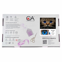 CdA serti de diamants "Blue-eyed cat" 38 x 27cm, de497