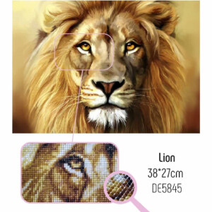 CdA Diamond Embroidery Kit "Lion" 38 x 27cm,...