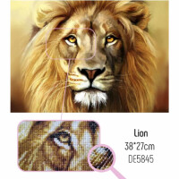 CdA pintura de diamantes engarzada "León" 38 x 27cm, de5845