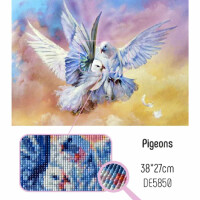 CdA pintura de diamantes "palomas" 38 x 27cm, de5850