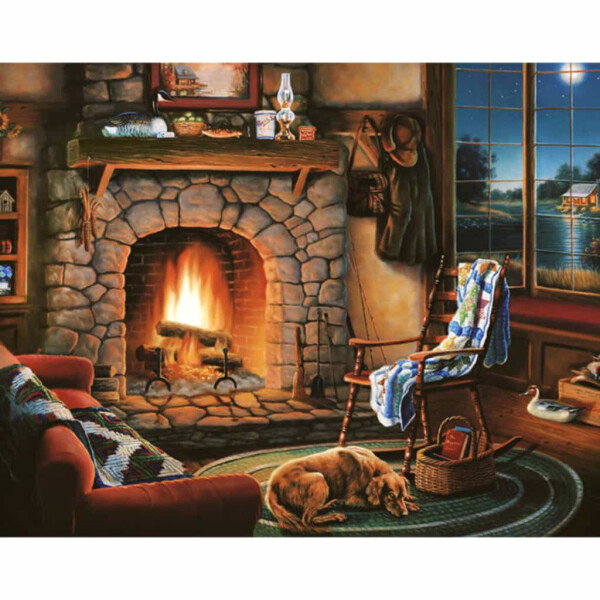CdA Diamond Painting Set "By the Fireplace" 48 x 38cm, en637