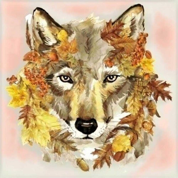 Auslaufmodell CdA Diamanten Malerei Set "Wolf" 38 x 38cm, DE7001