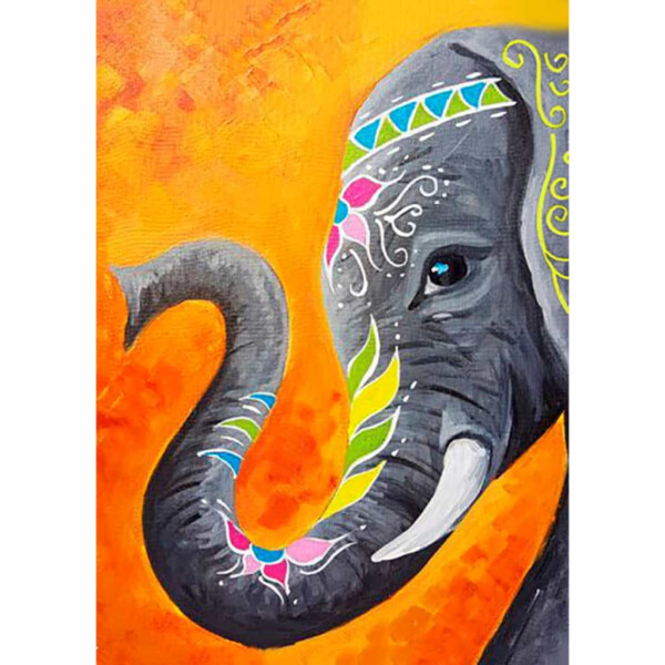 Снятый с производства набор алмазной живописи CdA "Индийский слон" 27 x 38 см, DE7023