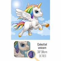 CdA set di quadri con diamanti "Celestial Unicorn" 38 x 38cm, de7031