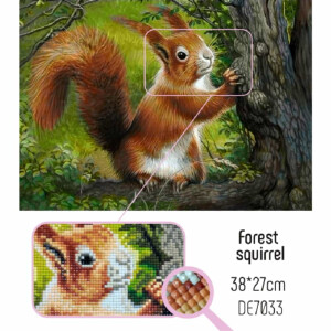 CdA Diamond Embroidery Kit "Forest squirrel" 27 x 38cm, DE7033